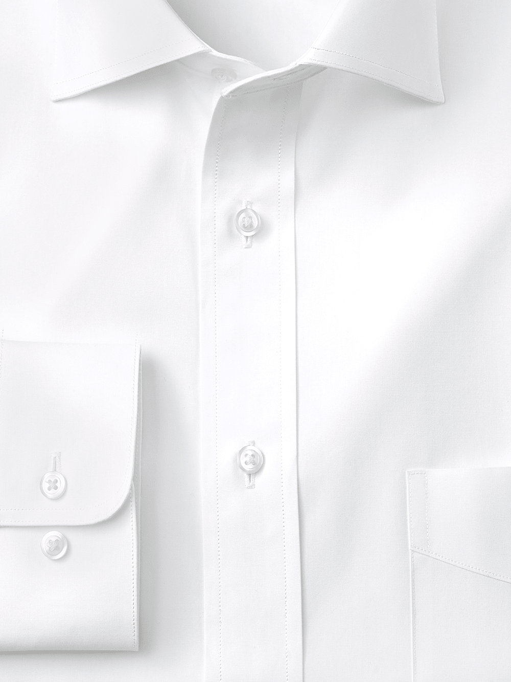 Alternate Image of Pure Cotton Broadcloth Solid Color Cutaway Spread Collar Dress Shirt-1