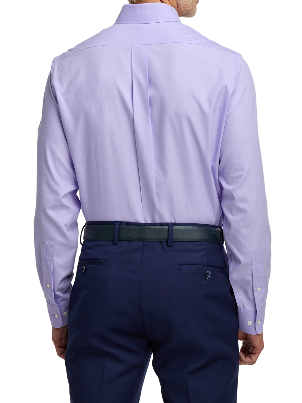 Alternate Image of Non-iron Cotton Pinpoint Solid Button Down Collar Dress Shirt-4