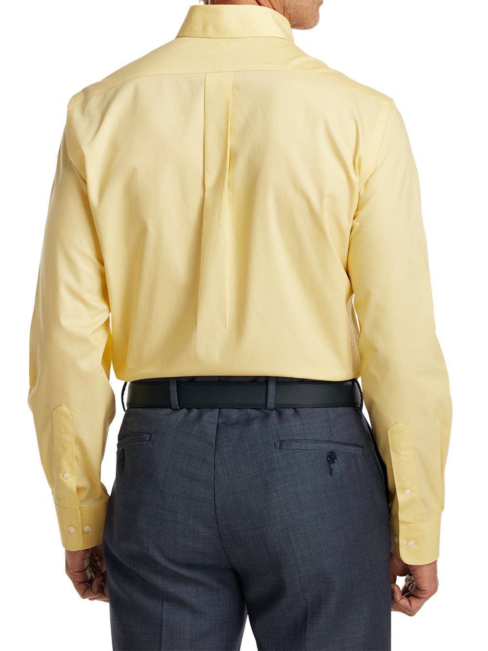 Alternate Image of Non-iron Cotton Pinpoint Solid Button Down Collar Dress Shirt-4
