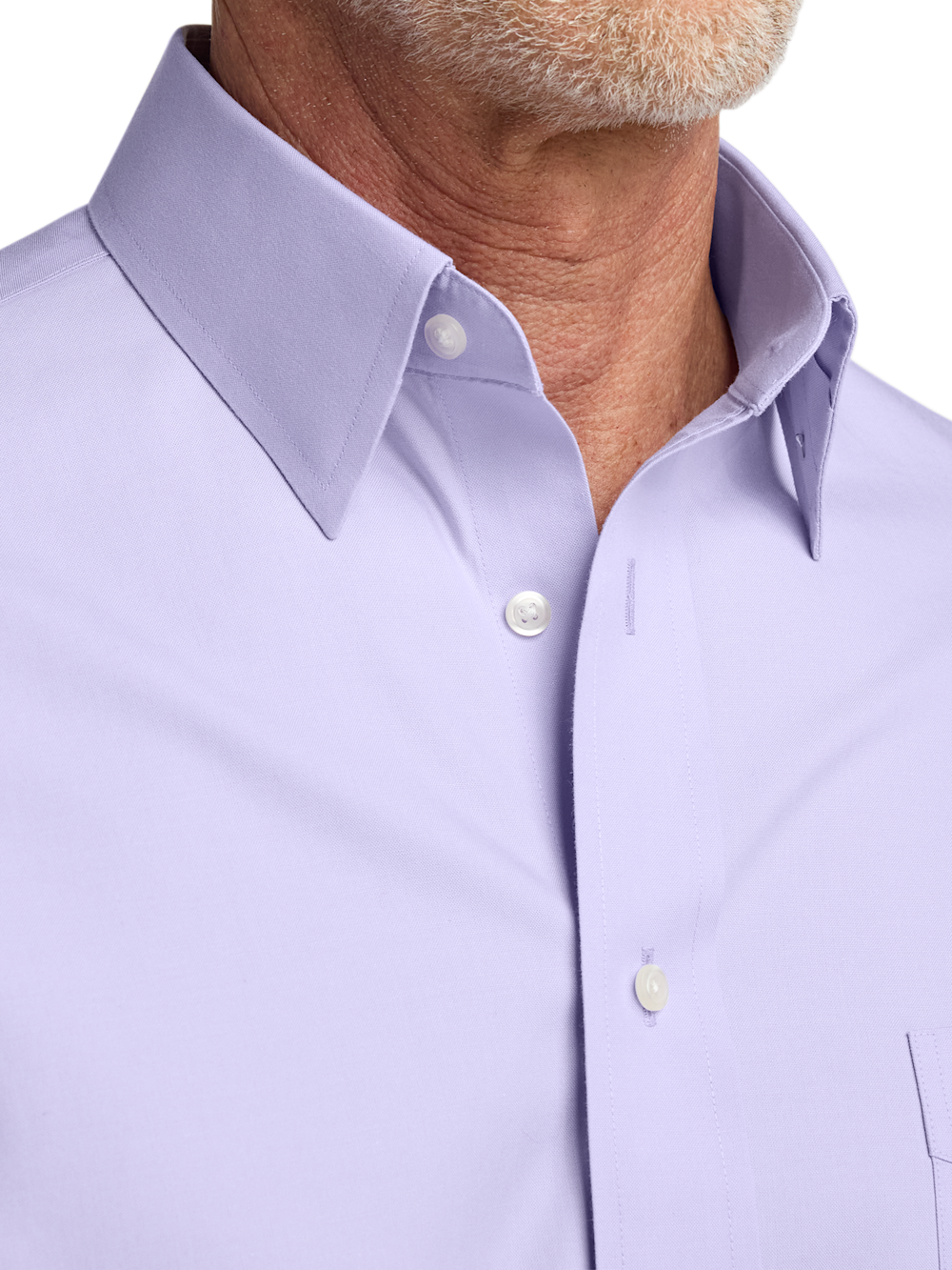 Alternate Image of Non-iron Cotton Pinpoint Solid Point Collar Dress Shirt-2