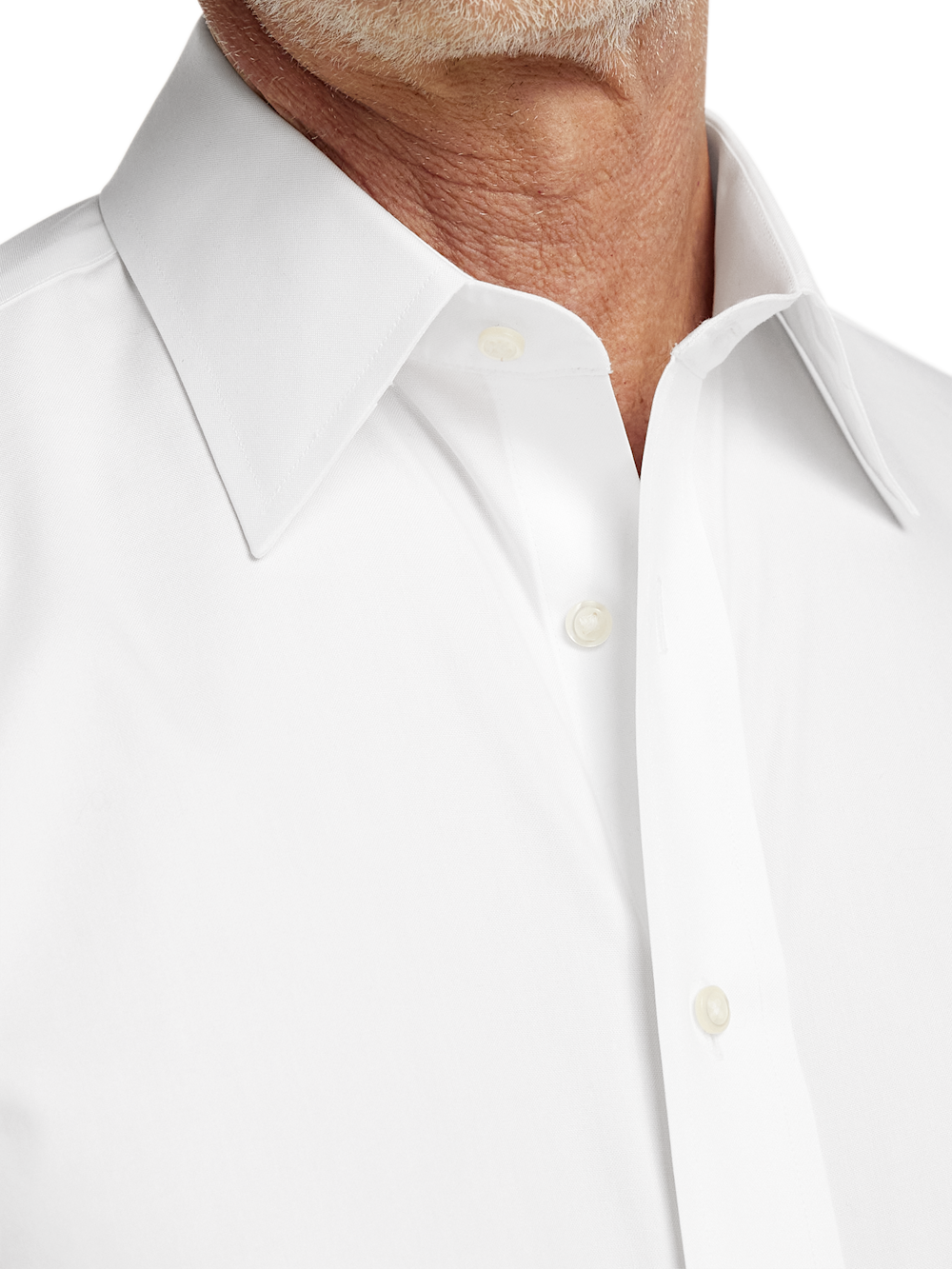 Alternate Image of Non-iron Cotton Pinpoint Solid Point Collar Dress Shirt-2