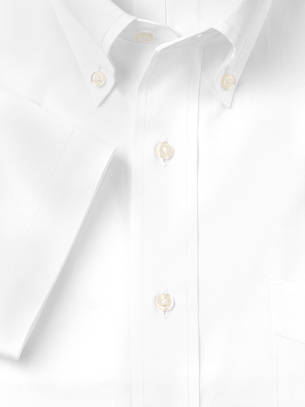Alternate Image of Non-iron Cotton Pinpoint Solid Button Down Collar Short Sleeve Dress Shirt-5