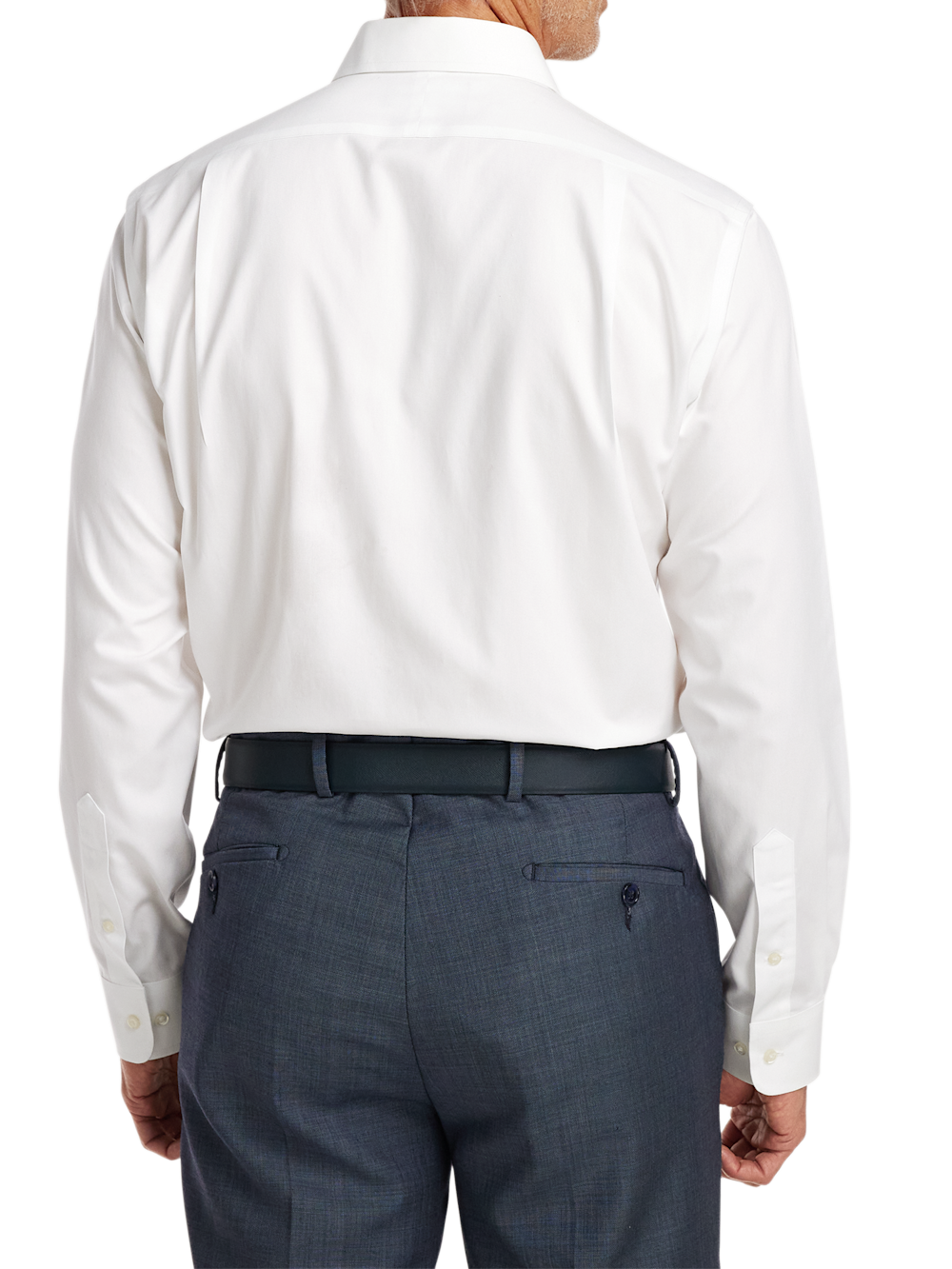 Alternate Image of Non-iron Cotton Pinpoint Solid Spread Collar Dress Shirt-4