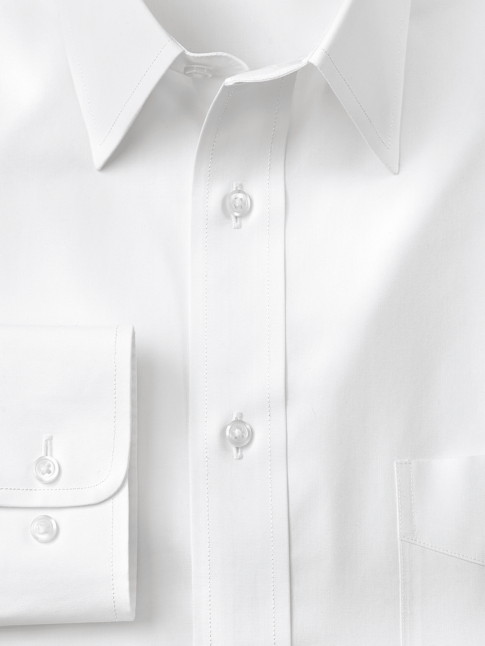 Alternate Image of Supima Non-iron Cotton Solid Color Straight Collar Dress Shirt-1