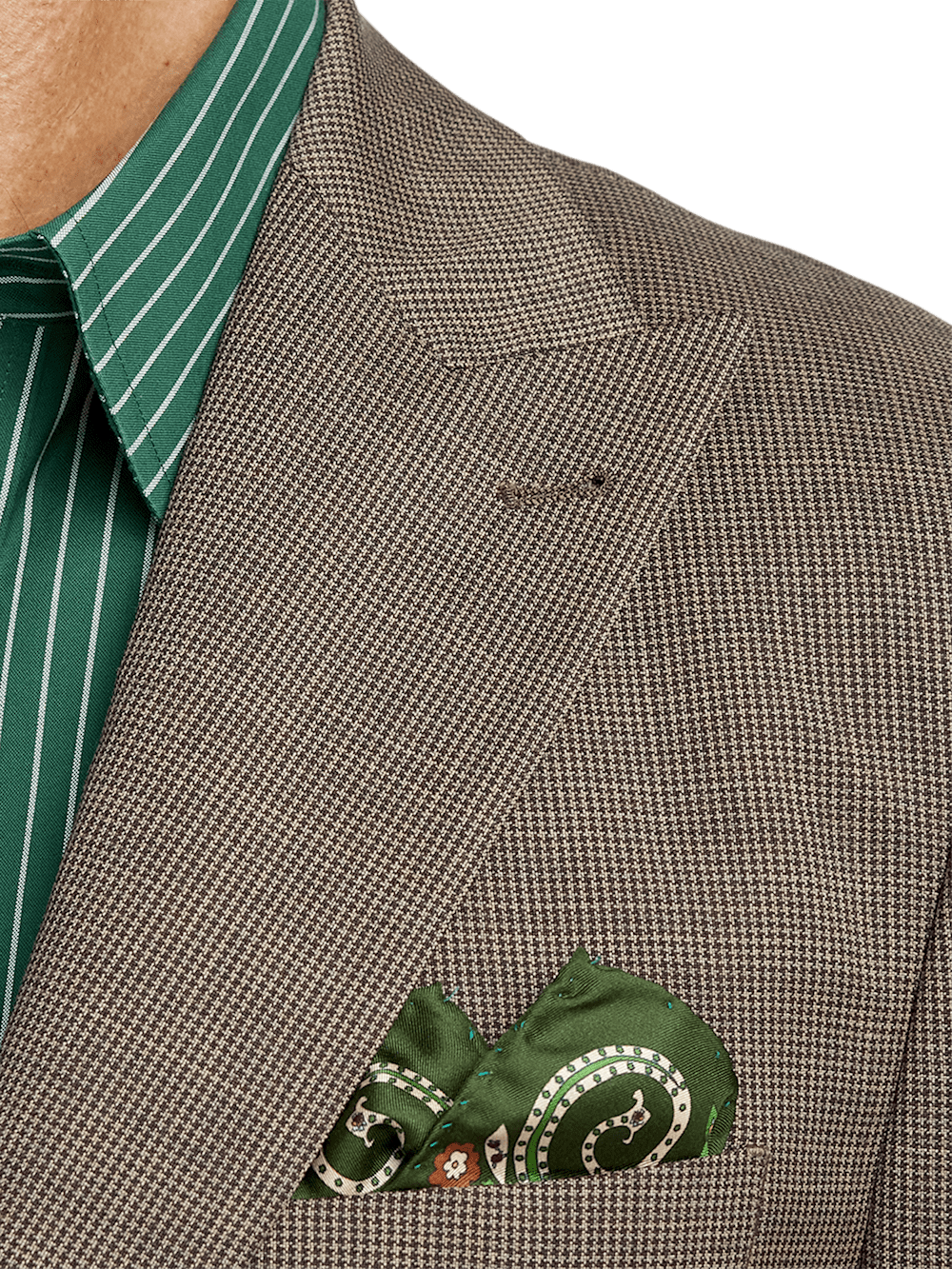 Alternate Image of Wool Stretch Micro Check Single Breasted Peak Lapel Suit-5