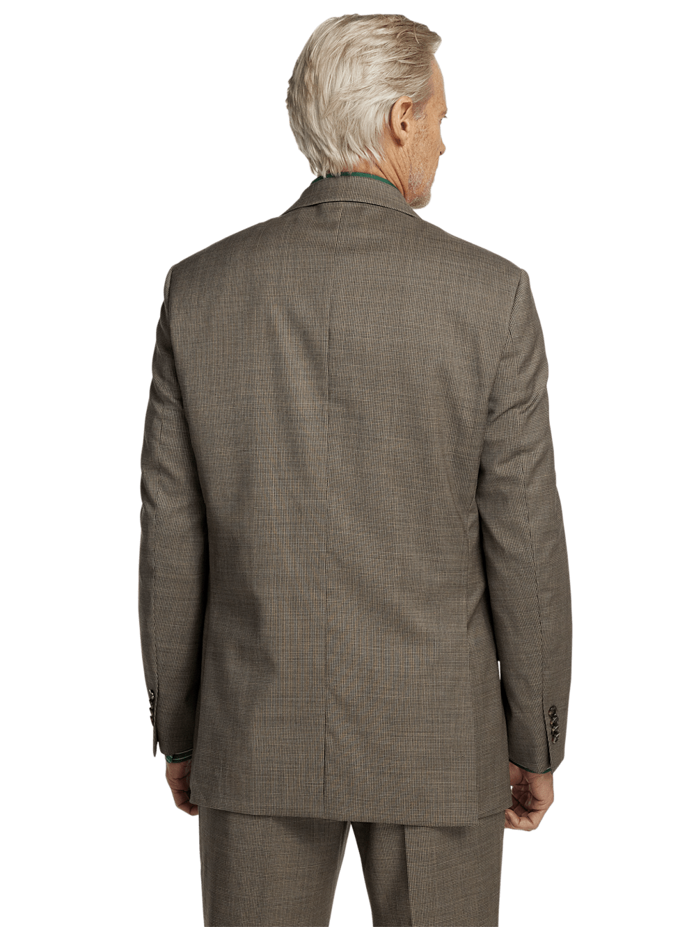 Alternate Image of Wool Stretch Micro Check Single Breasted Peak Lapel Suit-6