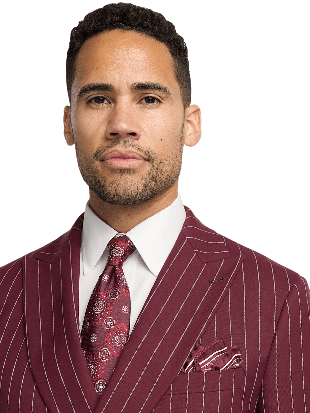 Alternate Image of Wool Stretch Stripe Double Breasted Peak Lapel Suit-2