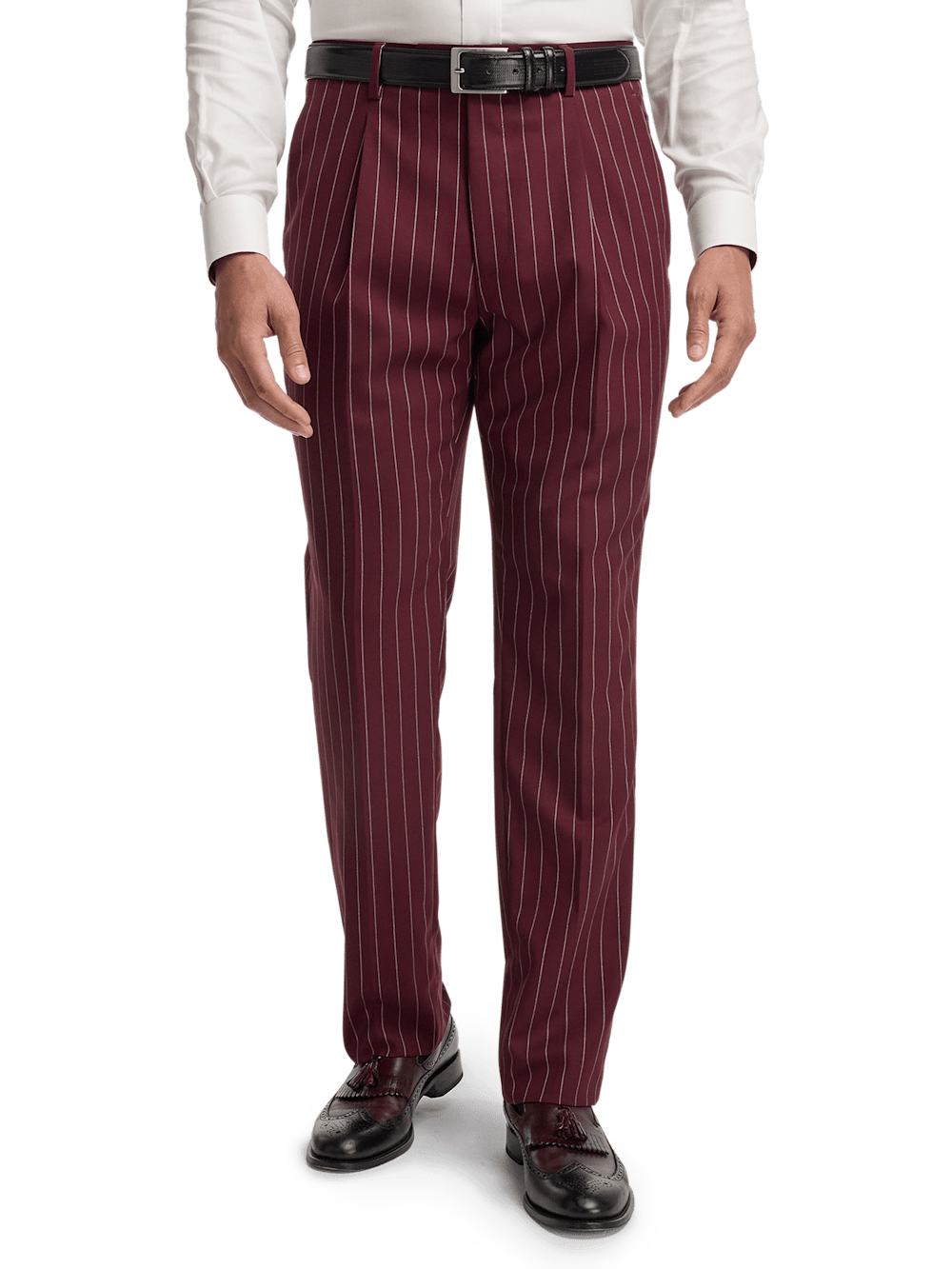 Alternate Image of Wool Stretch Stripe Double Breasted Peak Lapel Suit-7