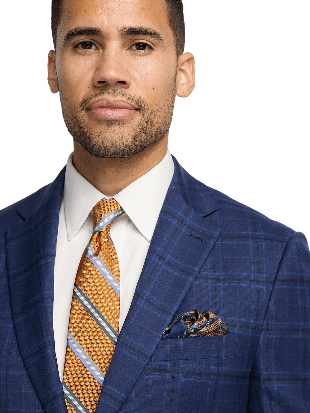 Alternate Image of Wool Stretch Plaid Single Breasted Notch Lapel Suit-2