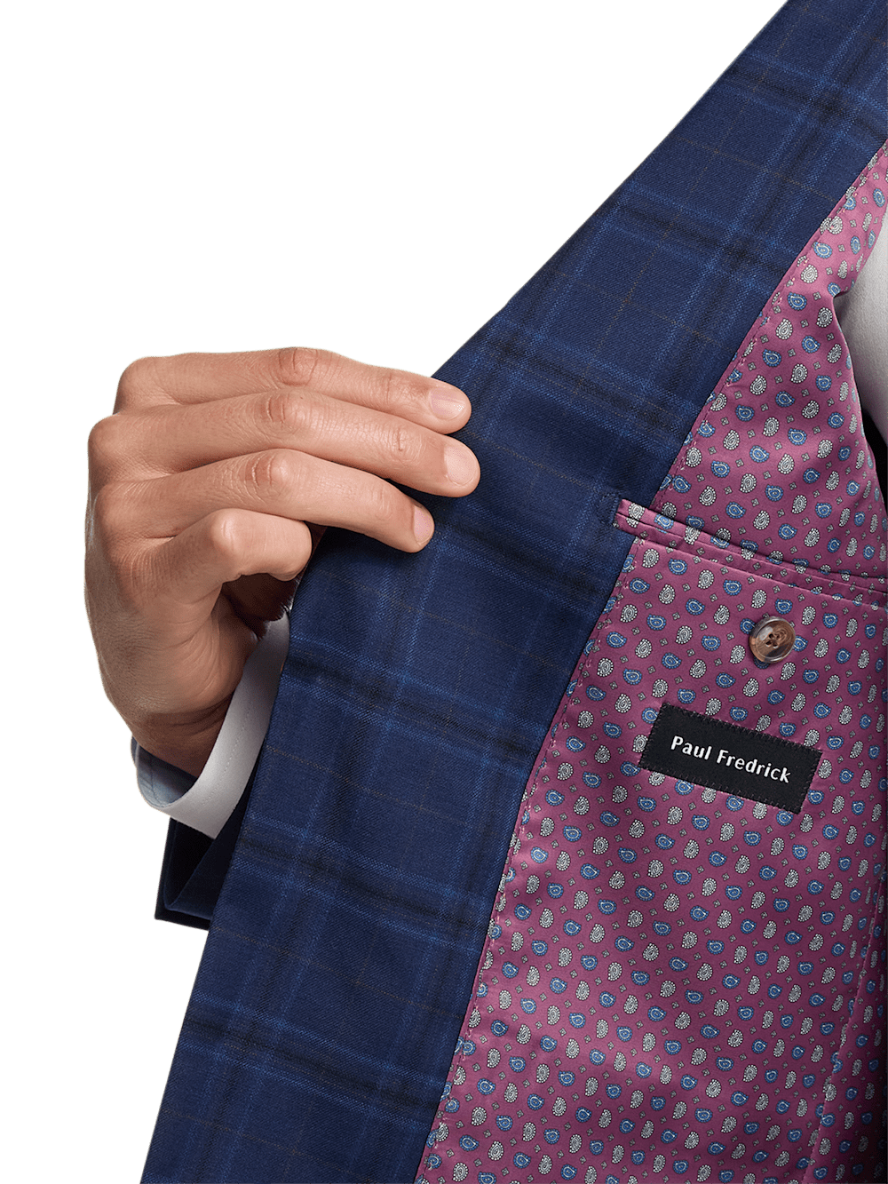 Alternate Image of Wool Stretch Plaid Single Breasted Notch Lapel Suit-3