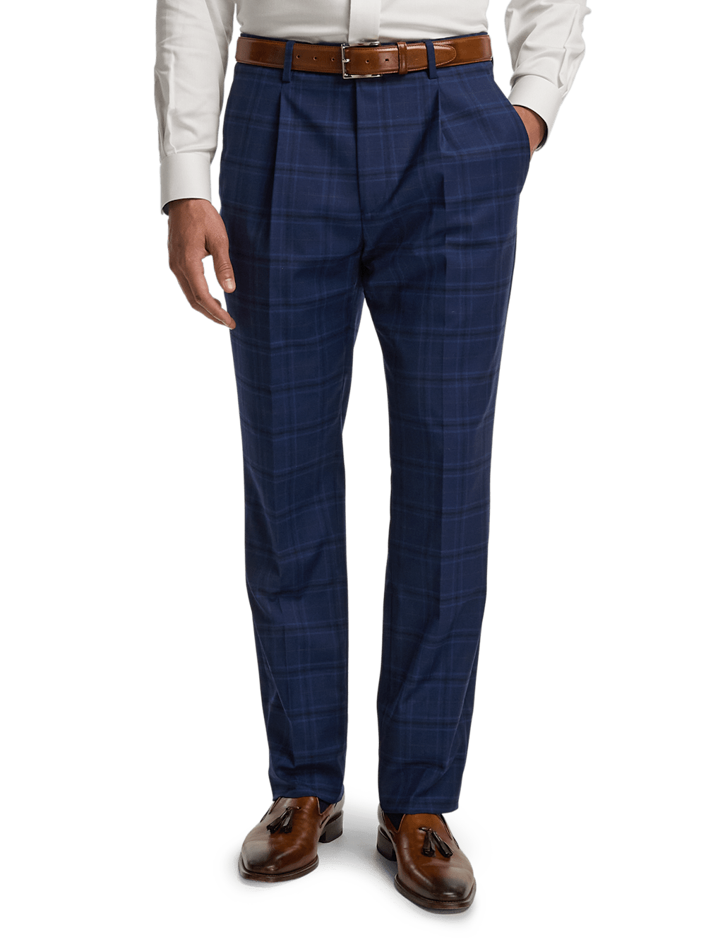 Alternate Image of Wool Stretch Plaid Single Breasted Notch Lapel Suit-7