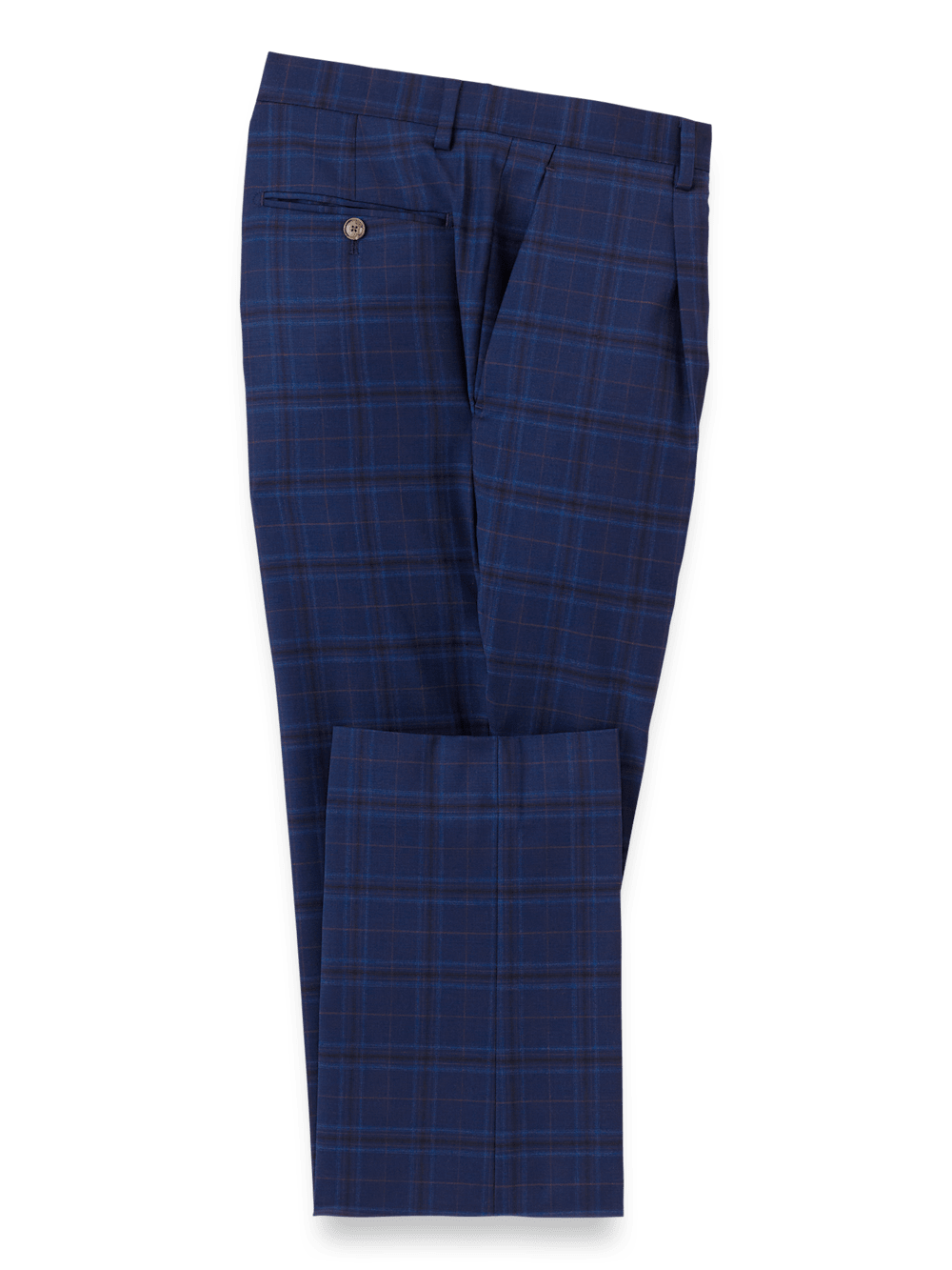 Alternate Image of Wool Stretch Plaid Single Breasted Notch Lapel Suit-8