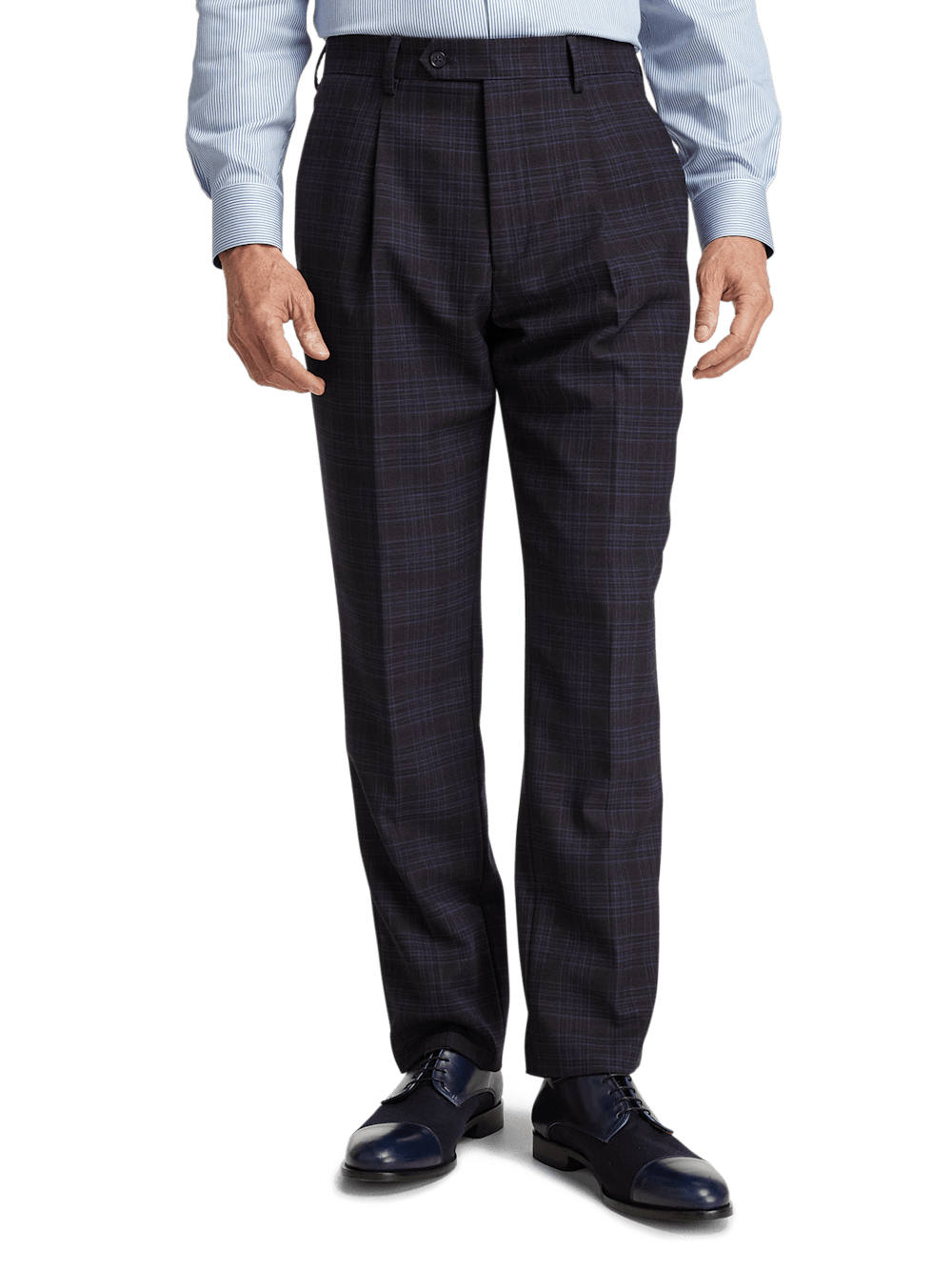 Alternate Image of Wool Stretch Plaid Single Breasted Notch Lapel Suit-7