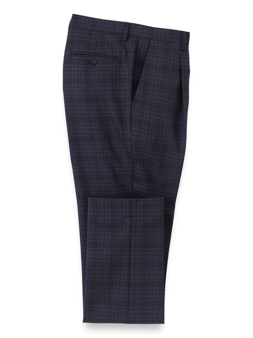 Alternate Image of Wool Stretch Plaid Single Breasted Notch Lapel Suit-8