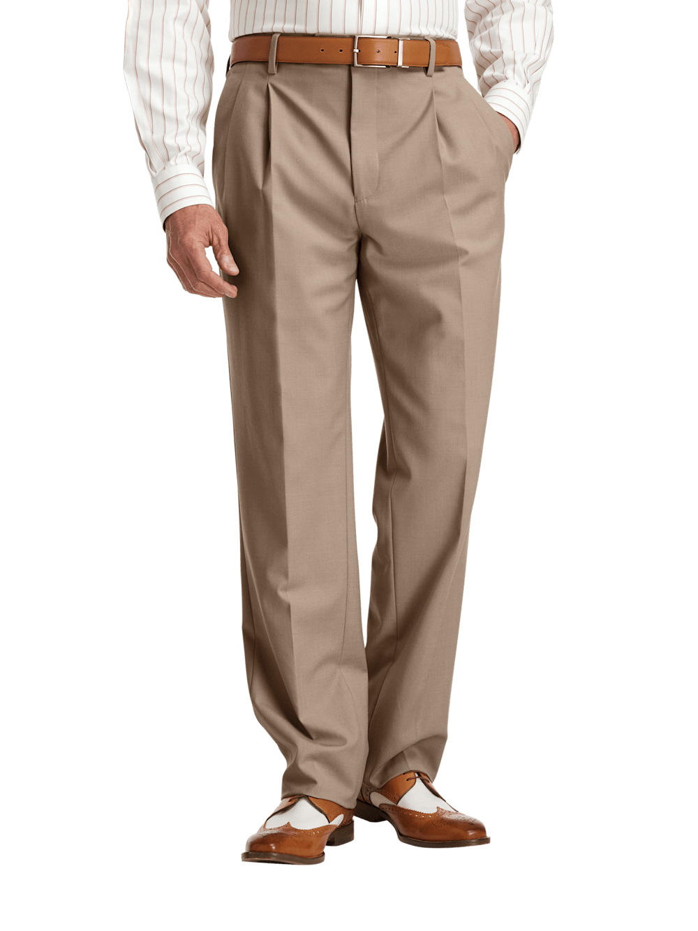 Alternate Image of Wool Stretch Bengaline Single Breasted Peak Lapel Suit-7