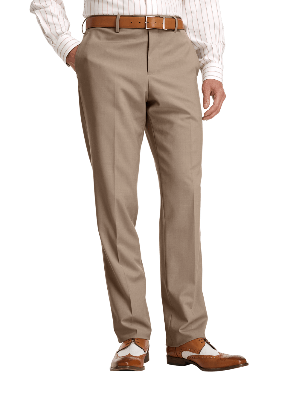 Alternate Image of Wool Stretch Bengaline Single Breasted Peak Lapel Suit-8