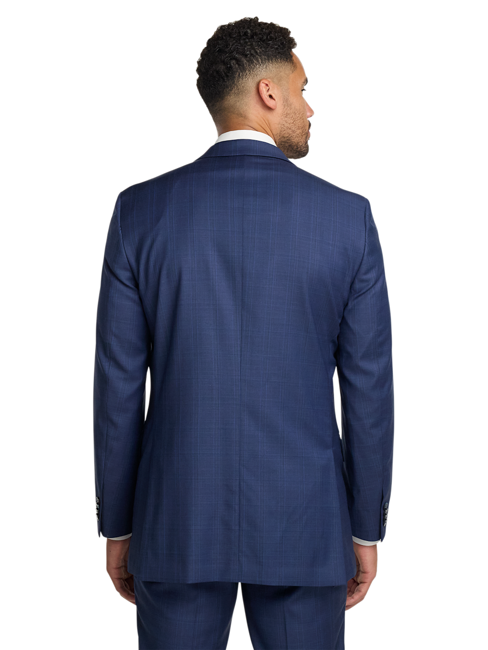 Alternate Image of Wool Blend Plaid Single Breasted Notch Lapel Suit-6