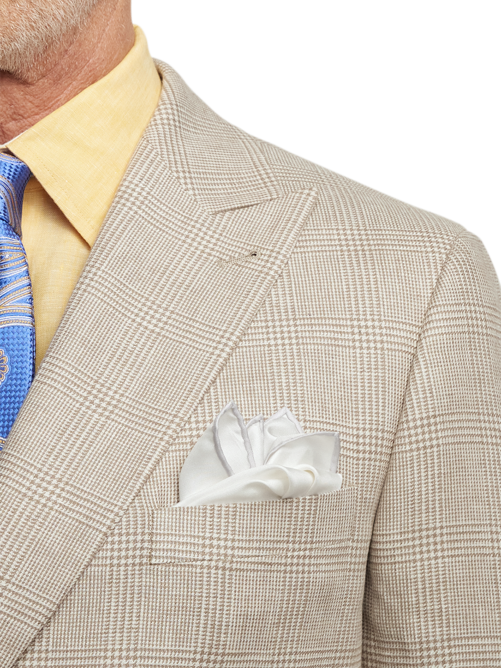 Alternate Image of Linen Blend Plaid Peak Lapel Suit-2