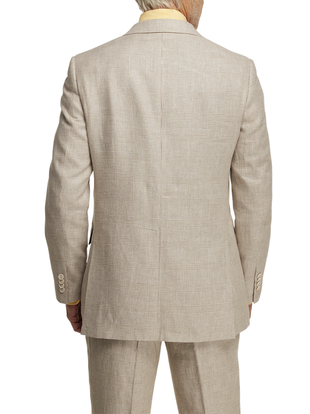 Alternate Image of Linen Blend Plaid Peak Lapel Suit-6