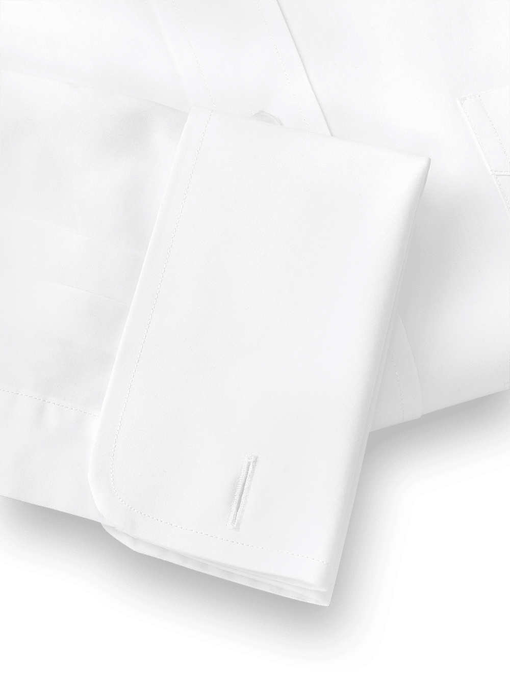Alternate Image of Pure Cotton Broadcloth Solid Color Straight Collar French Cuff Dress Shirt-4