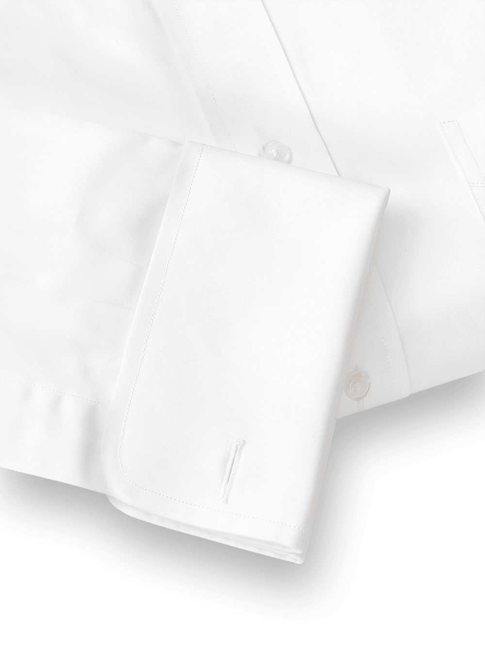 Alternate Image of Pure Cotton Broadcloth Solid Color Spread Collar French Cuff Dress Shirt-4