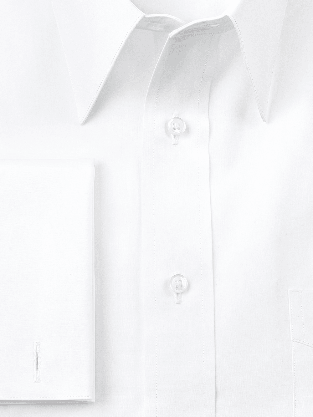Alternate Image of Pure Cotton Broadcloth Edge-stitched Straight Collar French Cuff Dress Shirt-2