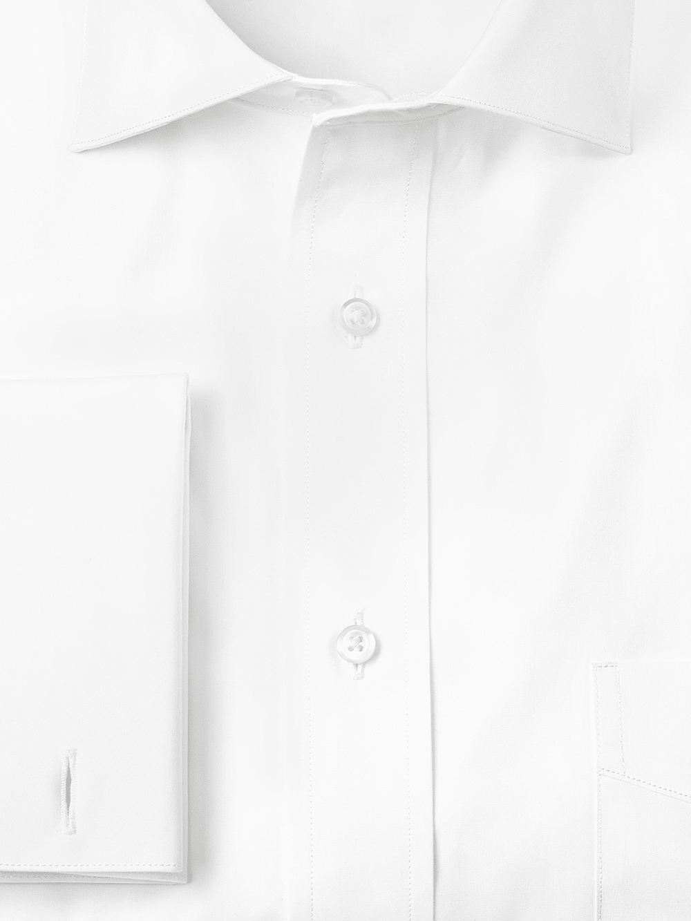 Alternate Image of Pure Cotton Broadcloth Solid Color Cutaway Spread Collar French Cuff Dress Shirt�-2