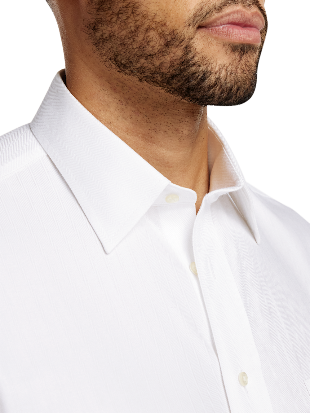 Alternate Image of Non-iron Cotton Herringbone Point Collar French Cuff Dress Shirt-2