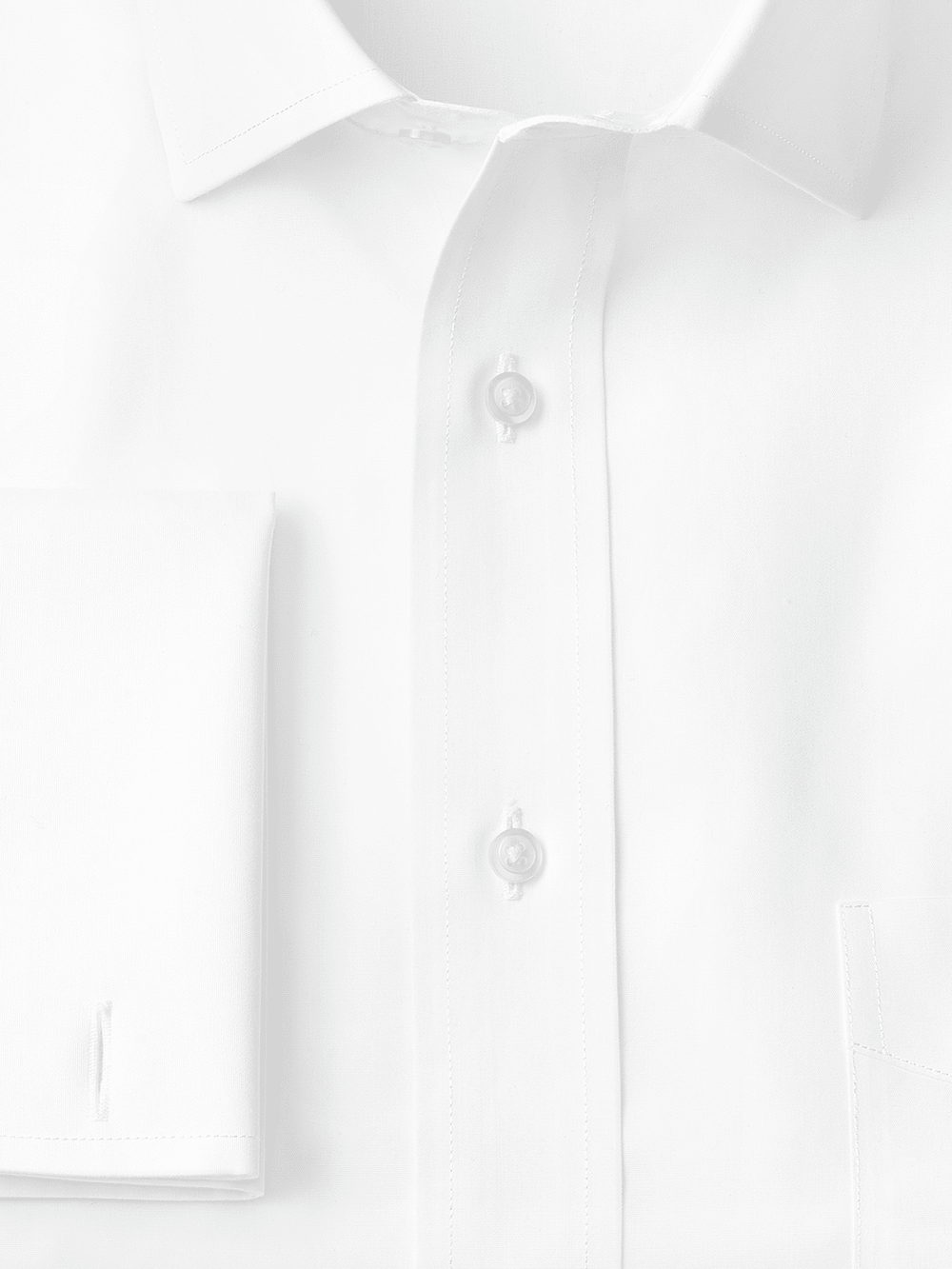 Alternate Image of Supima Non-iron Cotton Solid Color Spread Collar French Cuff Dress Shirt-2
