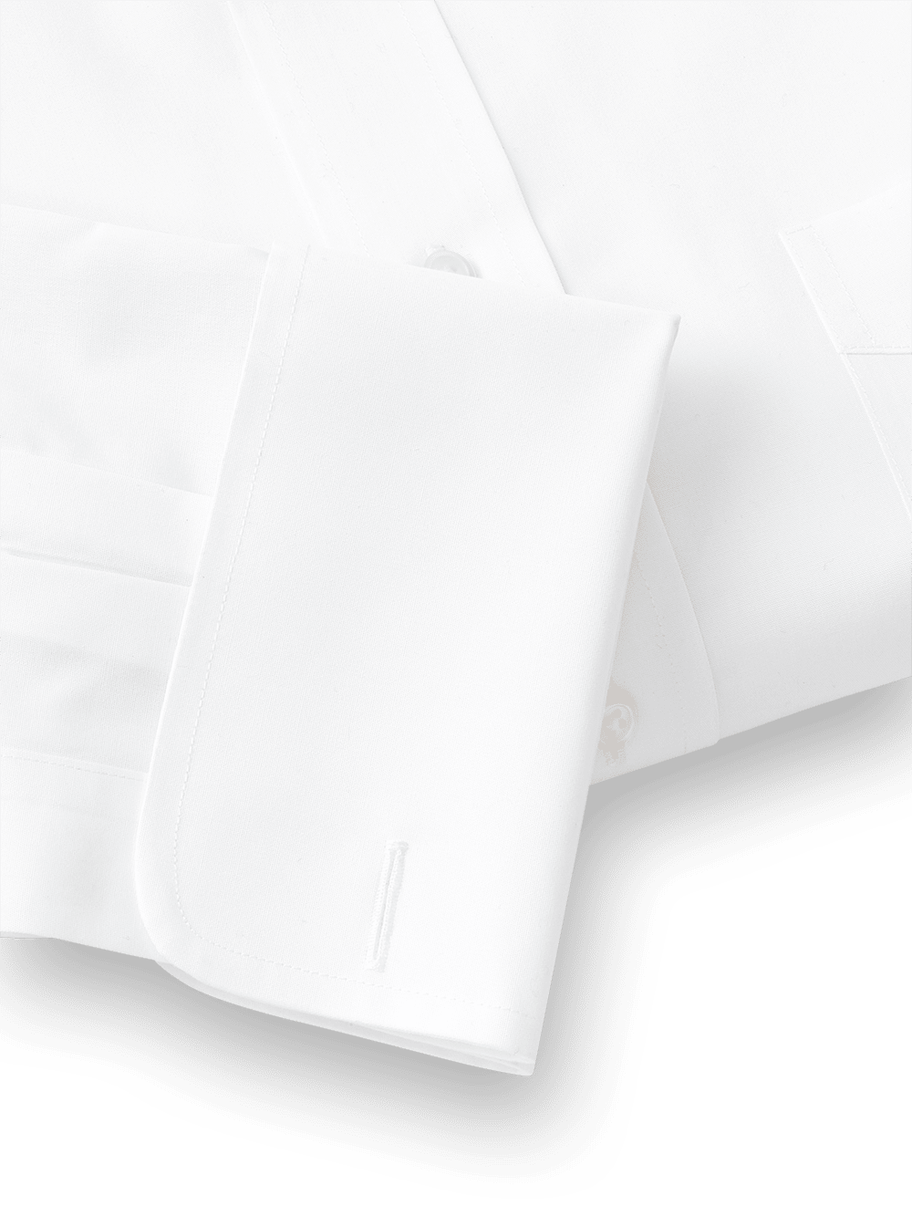 Alternate Image of Supima Non-iron Cotton Solid Color Spread Collar French Cuff Dress Shirt-4