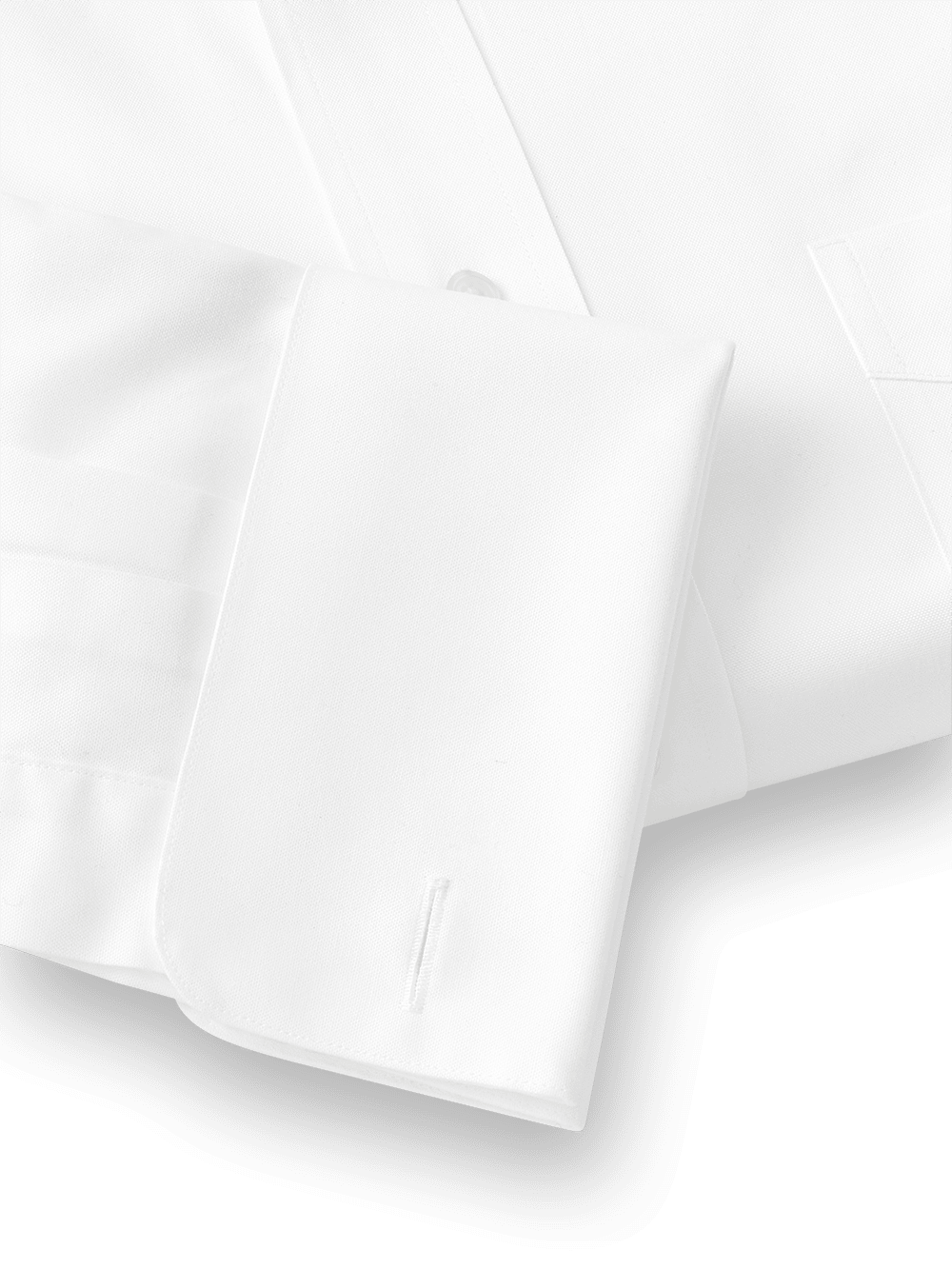 Alternate Image of Pure Cotton Pinpoint Edge-stitched Straight Collar French Cuff Dress Shirt-4