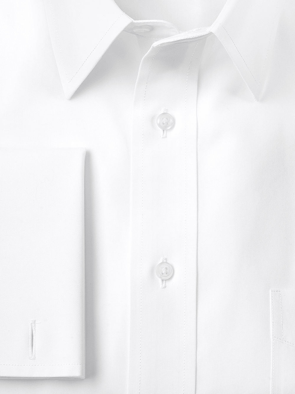 Alternate Image of Supima Non-iron Cotton Solid Straight Collar French Cuff Dress Shirt-2