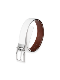 Anthony Reversible Belt - White/chestnut