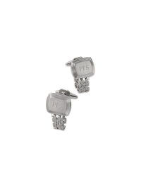 Chain Wrap Engravable Cufflinks - Silver
