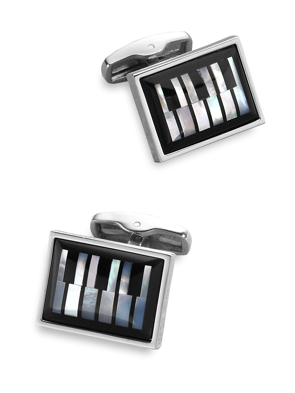 Product Image of Semi Precious Piano Cufflinks-Black