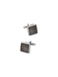 Enamel Square Cufflink - Black
