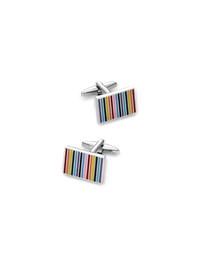 Enamel Multi Stripe Cufflinks - Multi