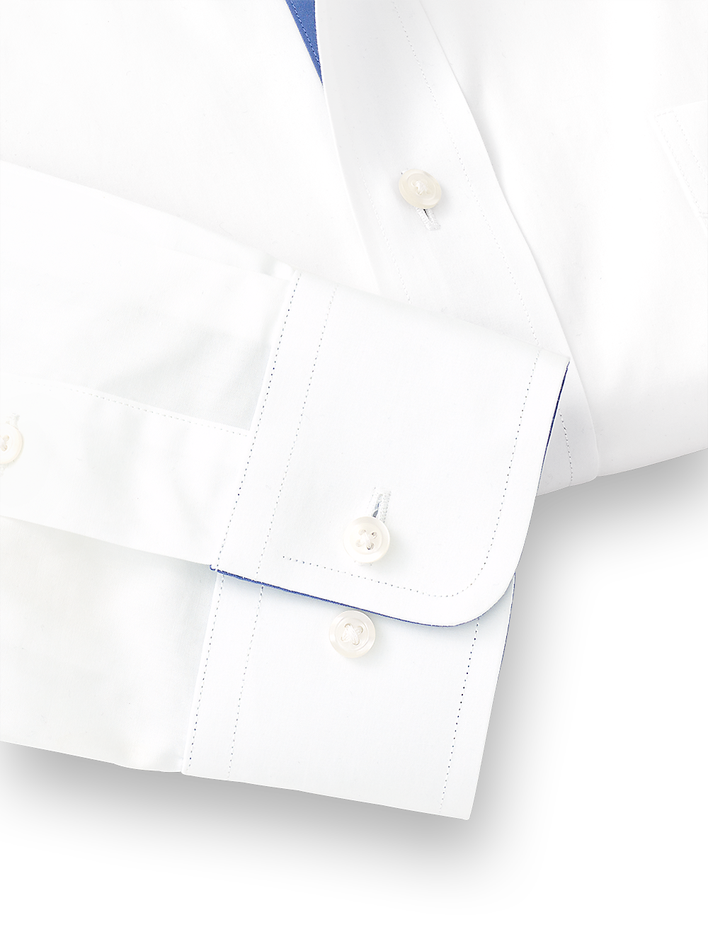 Alternate Image of Pure Cotton Solid Dress Shirt With Contrast Trim-3