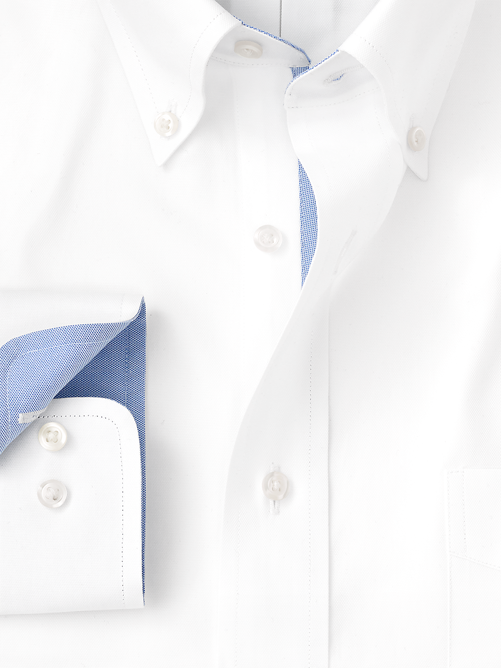 Alternate Image of Pure Cotton Solid Dress Shirt With Contrast Trim-1