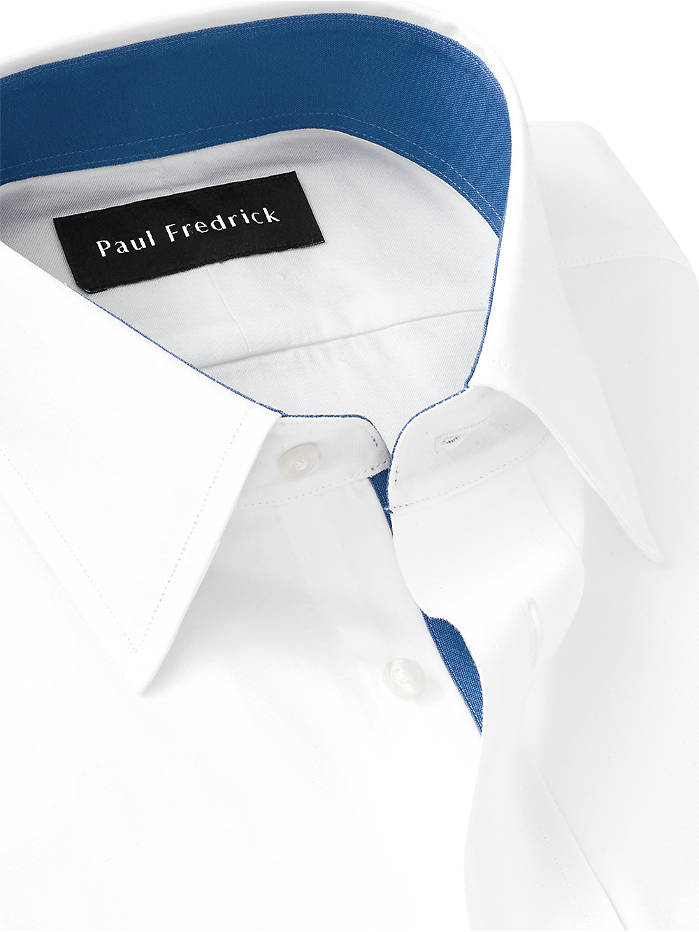 Alternate Image of Pure Cotton Solid Dress Shirt With Contrast Trim-2