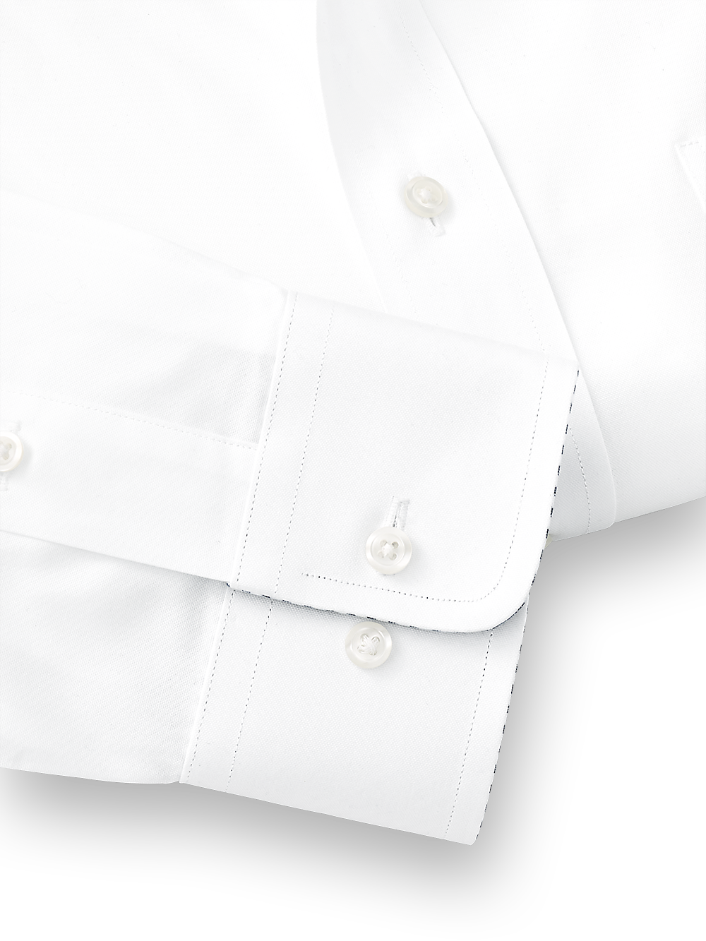 Alternate Image of Pure Cotton Solid Dress Shirt With Contrast Trim-3