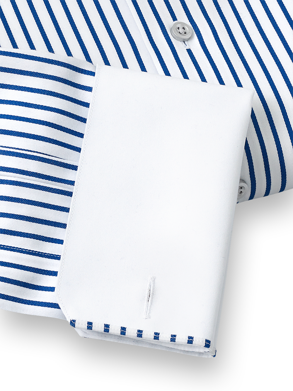Alternate Image of Non-iron Cotton Stripe Dress Shirt With Contrast Trim-4