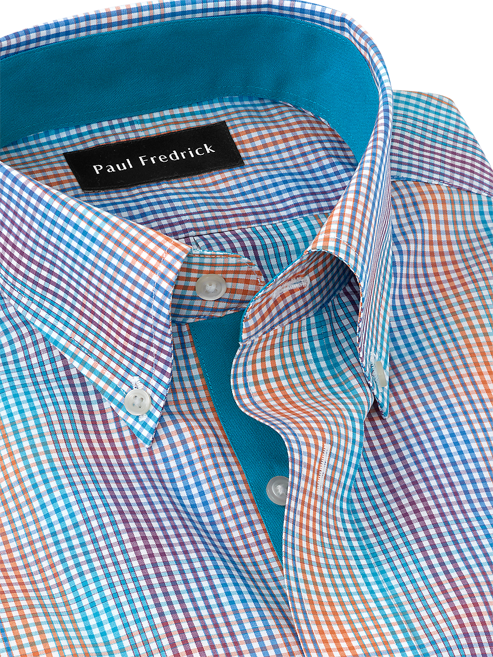 Alternate Image of Non-iron Cotton Tattersall Dress Shirt With Contrast Trim-2