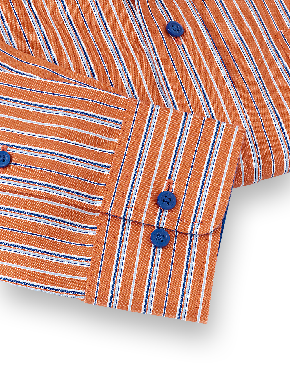 Alternate Image of Non-iron Cotton Stripe Dress Shirt With Contrast Trim-3