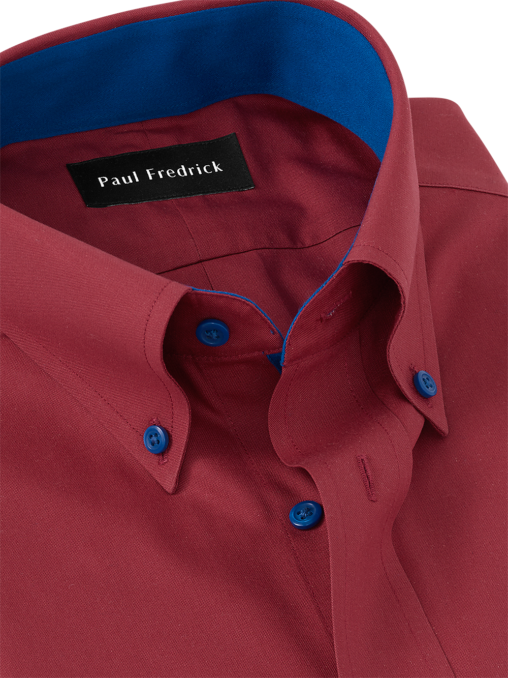 Alternate Image of Non-iron Cotton Solid Dress Shirt With Contrast Trim-2