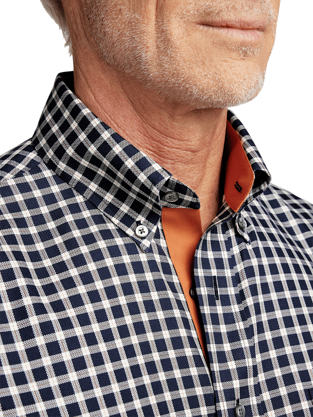 Alternate Image of Non-iron Cotton Check Dress Shirt With Contrast Trim-2