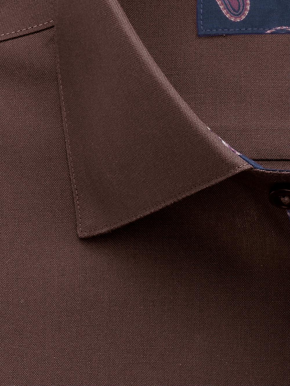 Alternate Image of Non-iron Cotton Solid Dress Shirt With Contrast Trim-1