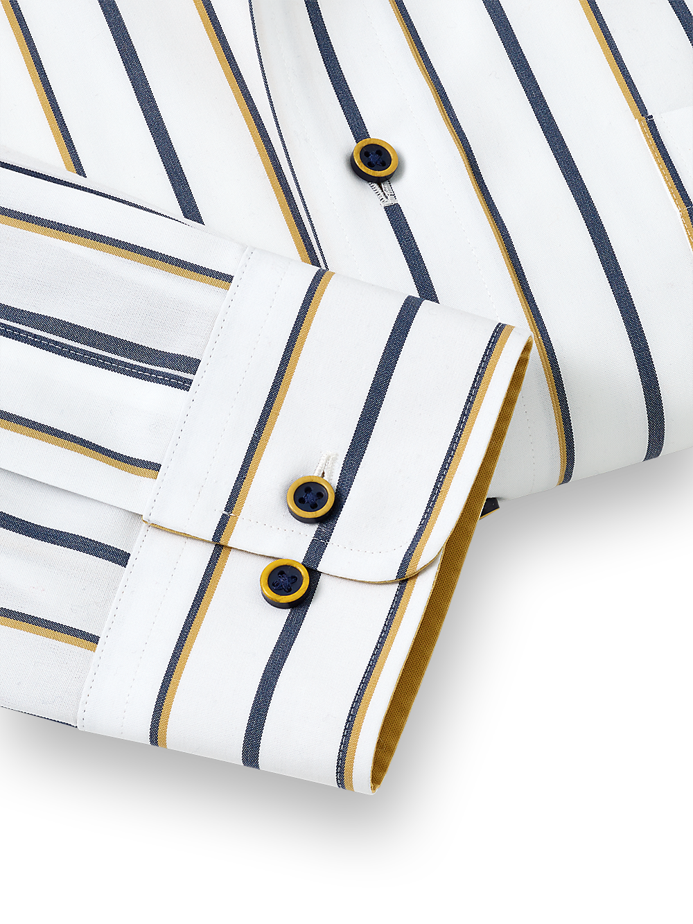Alternate Image of Non-iron Cotton Stripe Dress Shirt With Contrast Trim-3
