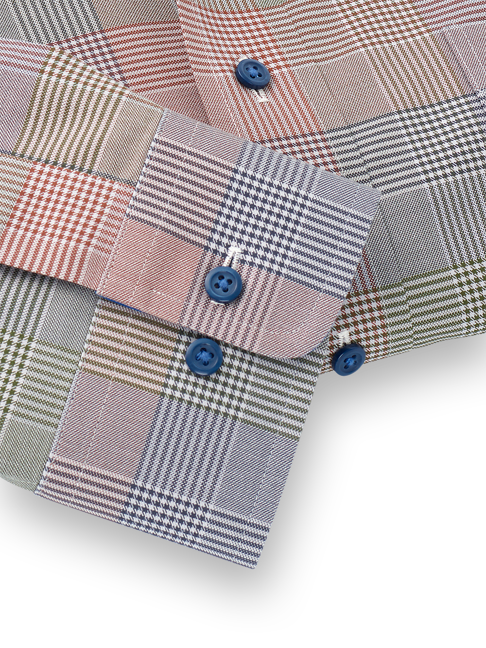 Alternate Image of Non-iron Cotton Plaid Dress Shirt With Contrast Trim-4
