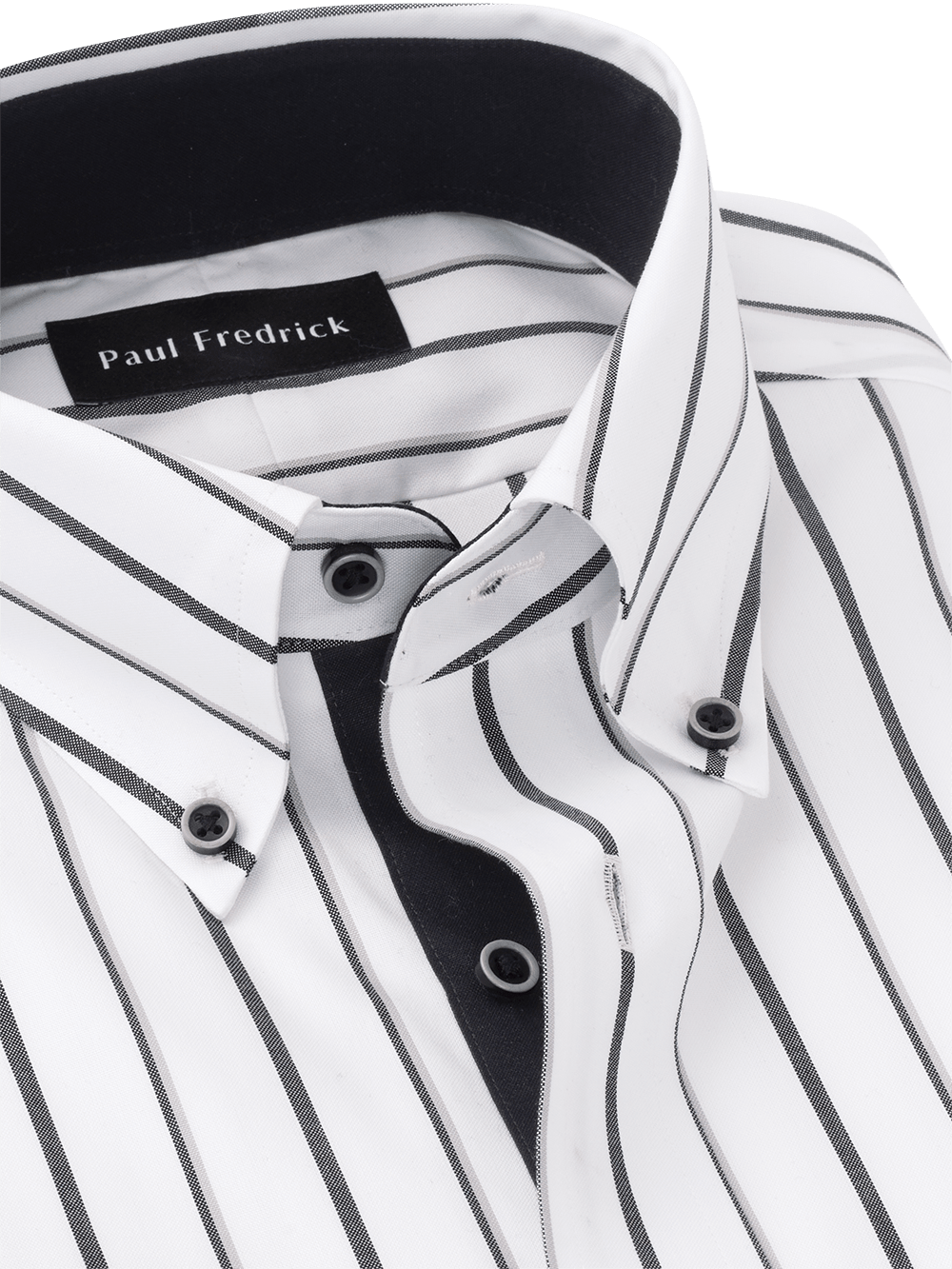 Alternate Image of Non-iron Cotton Stripe Dress Shirt With Contrast Trim-2